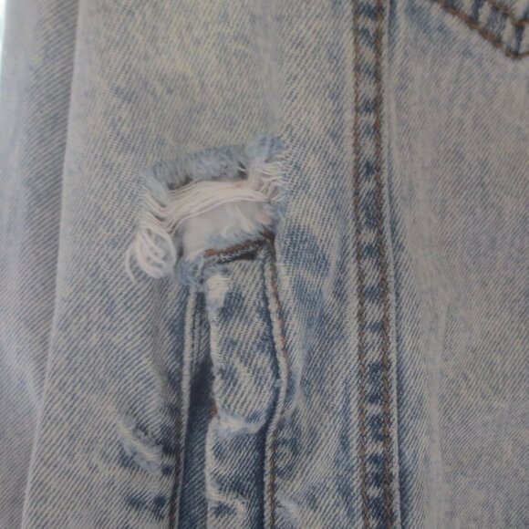 Bluenotes Deliberately Distressed Acid Washed Women's Denim Jean Jacket - Size M - Picture 6 of 13
